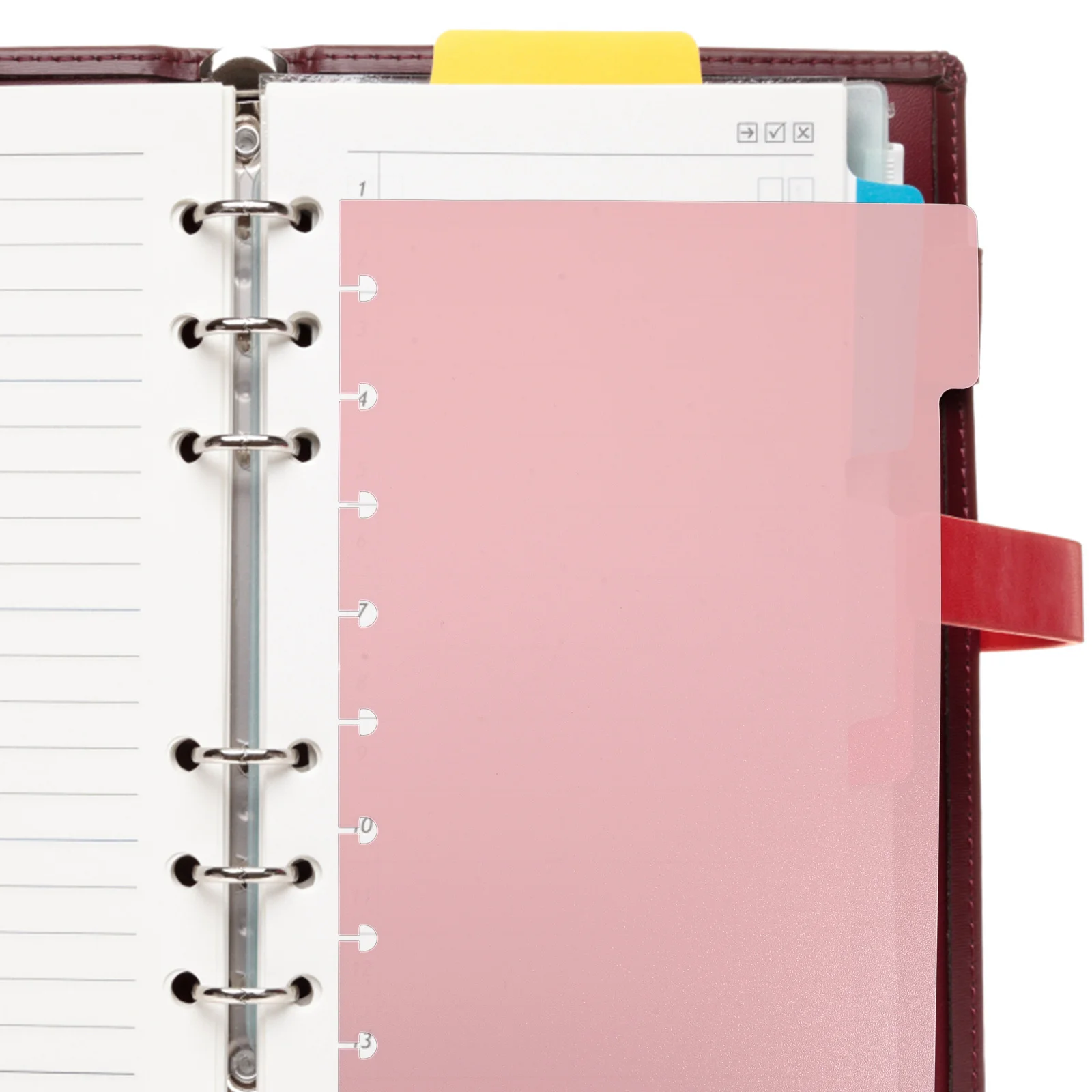 5pcs Binder Dividers Index Classified Labels Colored Plastic Page Markers For Notebook Planner File Organization Replacement