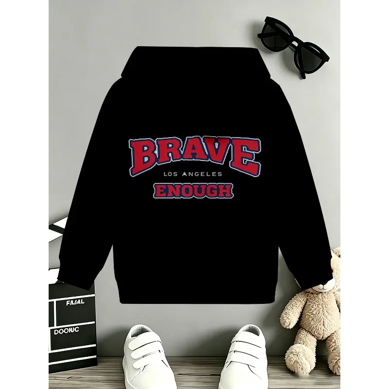 Toddler Boys Cute Cat Shark Letter Graphic Hoodie Pullover Kids Daily Fashion Clothing for Outdoor Birthday Gift