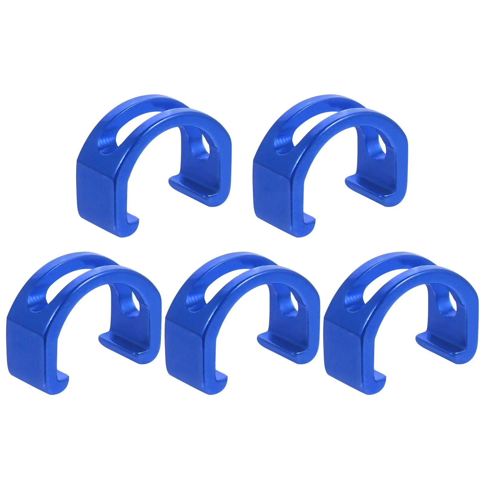 

5 Pcs Bicycle Wire Clamps Heavy Duty Aluminum Alloy C Shaped Buckle Brake Line Frame Tubing Clips Road Bike Accessories