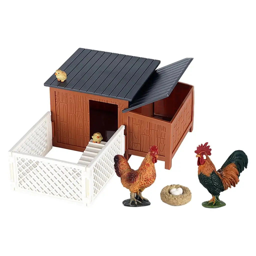 Farm Animal Figures Gift Toys Set, Farm Animals Playset Includes Farmer Accessories, Birthday Gift Children