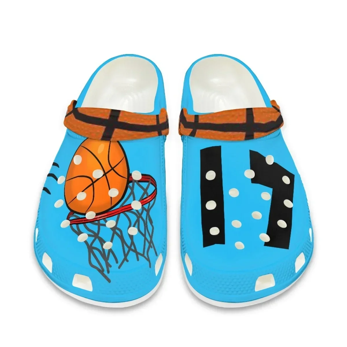 Personalized Basketball Printing Adult Sandals Summer Breathable Casual Indoor Slippers Female Lightweight Non-slip Flats Slides