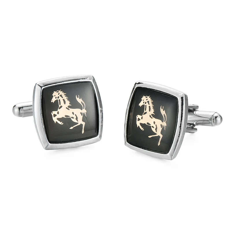 Men\'s French shirt cufflinks Classic style Square horse cufflinks Fashion clothing accessories Wholesale
