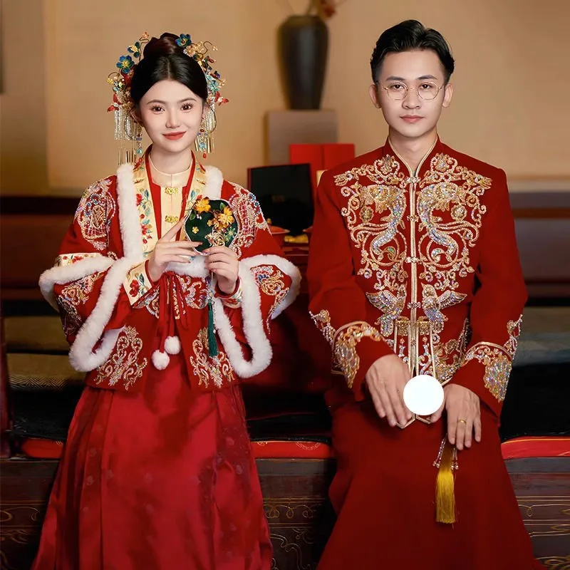 

Новое платье для тостов дракона и феникса в китайском стиле тяжелой промышленности