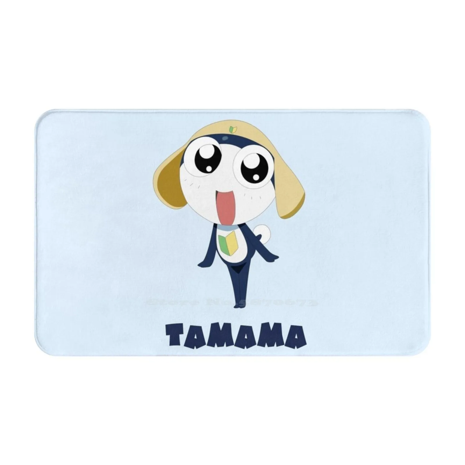 Private Tamama Reporting Soft Cushion Car Home Carpet Door Mat Sgt Frog Tamama Private Cute Anime Cartoon Army Keroro Gunsou