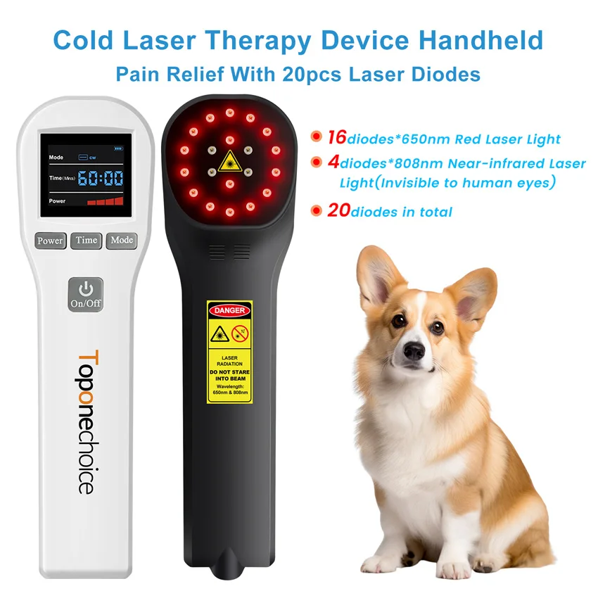 Handheld 880mW 650nm 808nm Low Level Laser Therapy Device Red Light Physical Therapy For  Humans Animals Arthritis Pain Relief