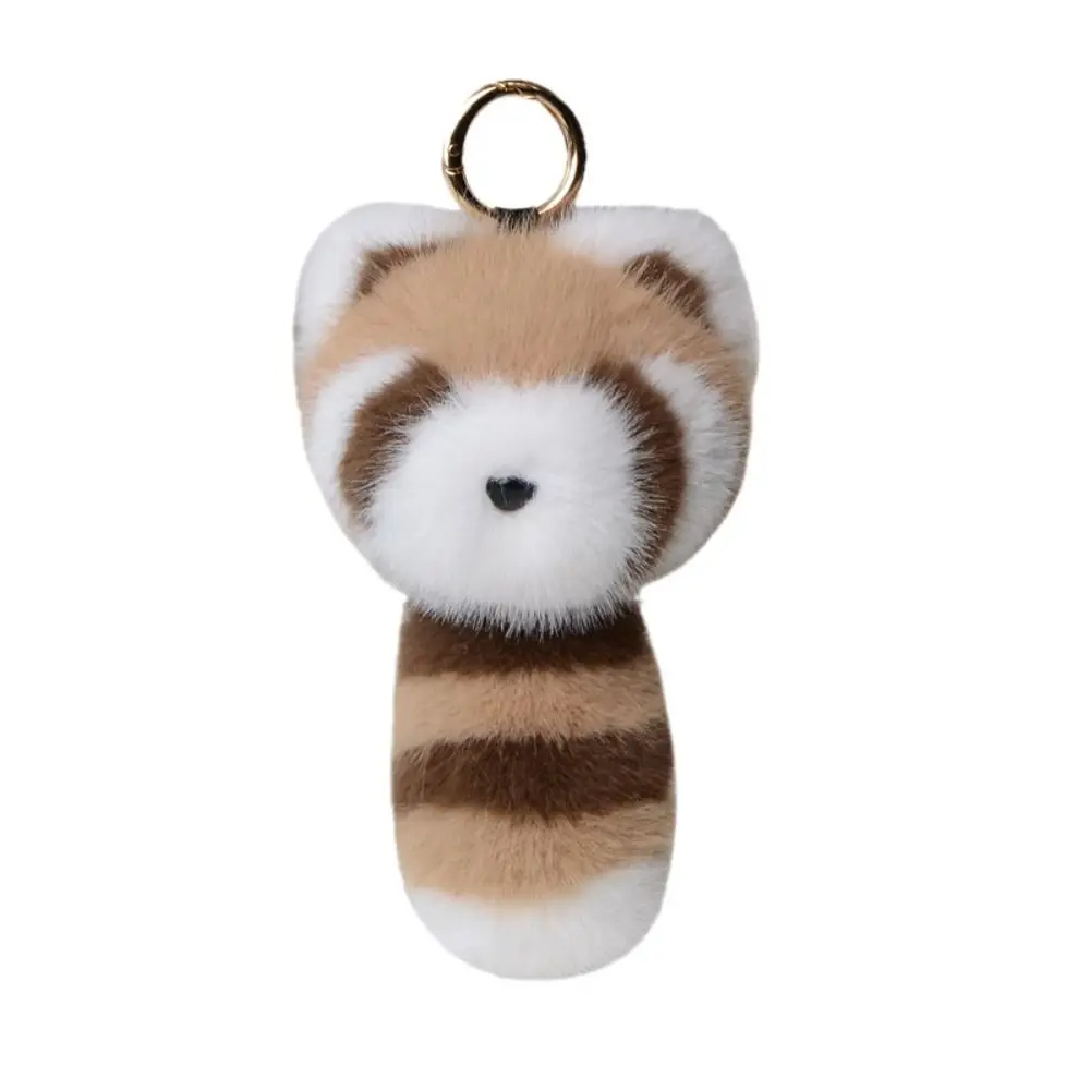 大きな尻尾の赤ちゃんアライグマのぬいぐるみペンダント、柔らかくふわふわしたぬいぐるみ、小さなアライグマのキーホルダー、かわいい動物のキーホルダー