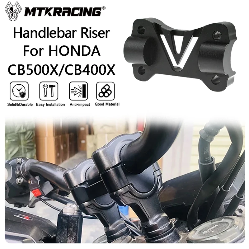 

MTKRACING Handlebar Riser For HONDA CB500X 2019-2024 CB400X 2021-2024 Motorcycle Handlebar Riser Move Handlebar Mount Clamp