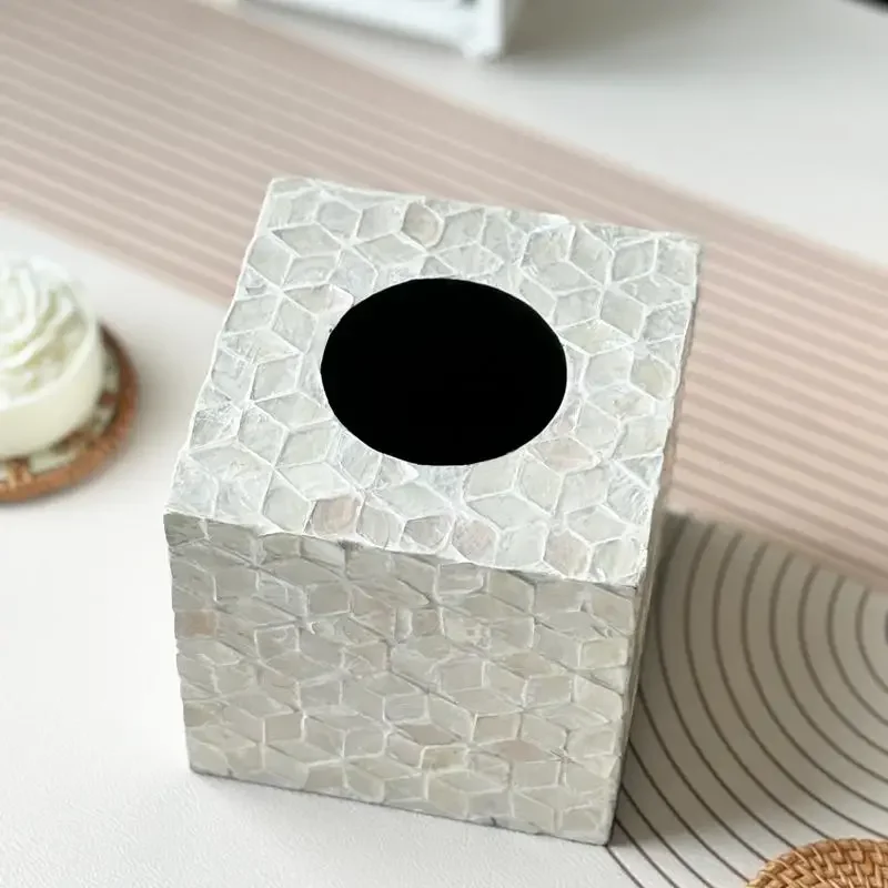 Luxury Tissue Box Creative Aesthetic Tissue Case Elegant Rectangular Napkin Box Home Kitchen Bathroom Storage Boxes Decoration