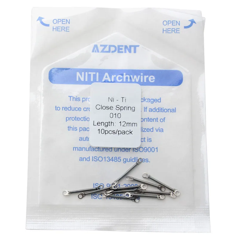 5 Packungen AZDENT Dental Kieferorthopädische Schließfederspule Niti Vorzähne Zahndrehmoment mit großem Zugring 0,008/0,010/0,12/0,014 – Detail 12