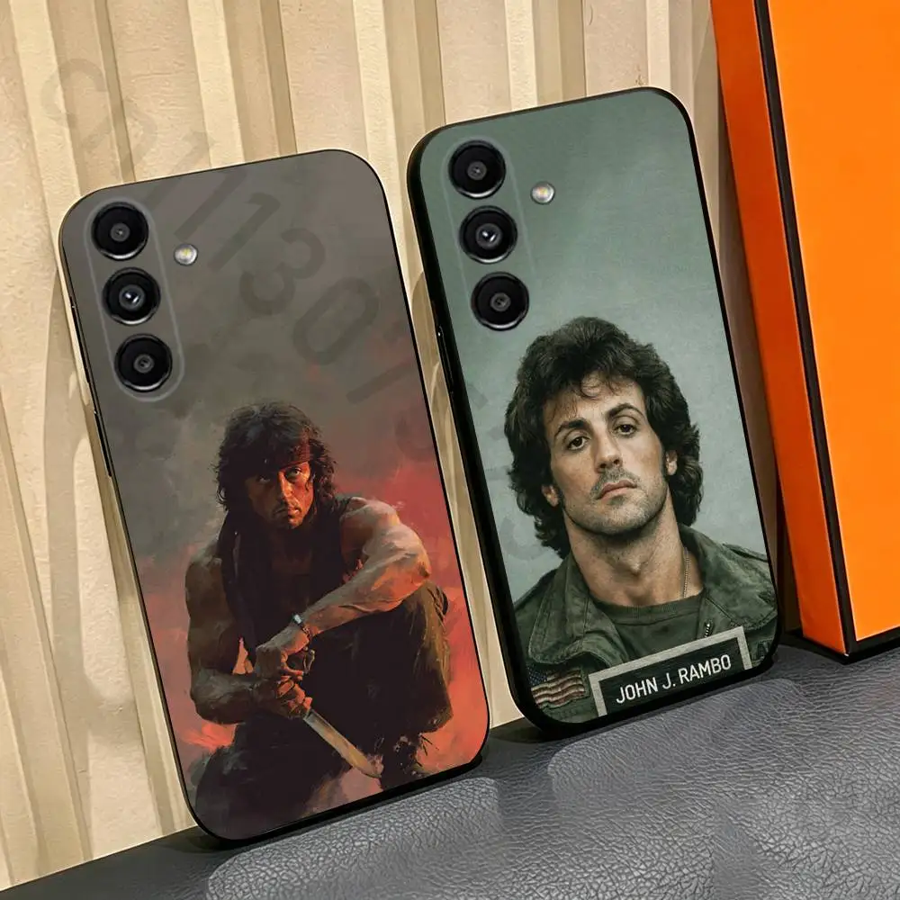 First Blood J-John Rambo Square Phone Case For Samsung Galaxy A13,A21s,A22,A31,A32,A52,A53,A71,A80,Soft Black Shell