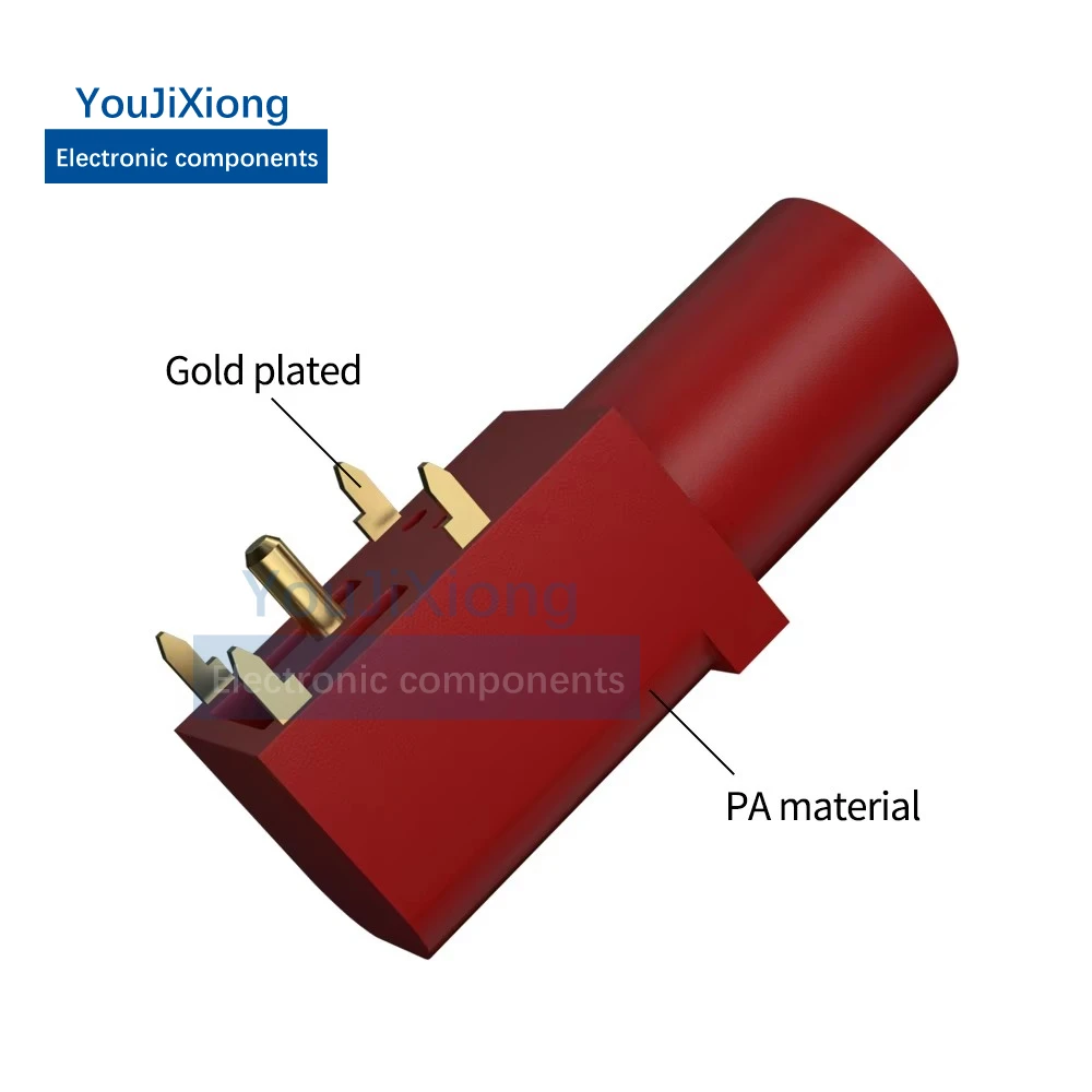 2Pcs 4mm Banana Socket with Pin Welded PCB Board Type 90 Degree High Current Safety Test Panel