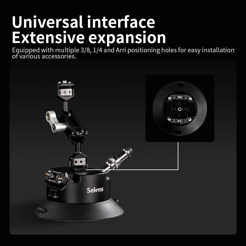 Selens 4,5 "/6" профессиональный держатель на присоске для электронной камеры 1/4 и 3/8 винтовой порт для камеры телефона автомобильное крепление для съемки