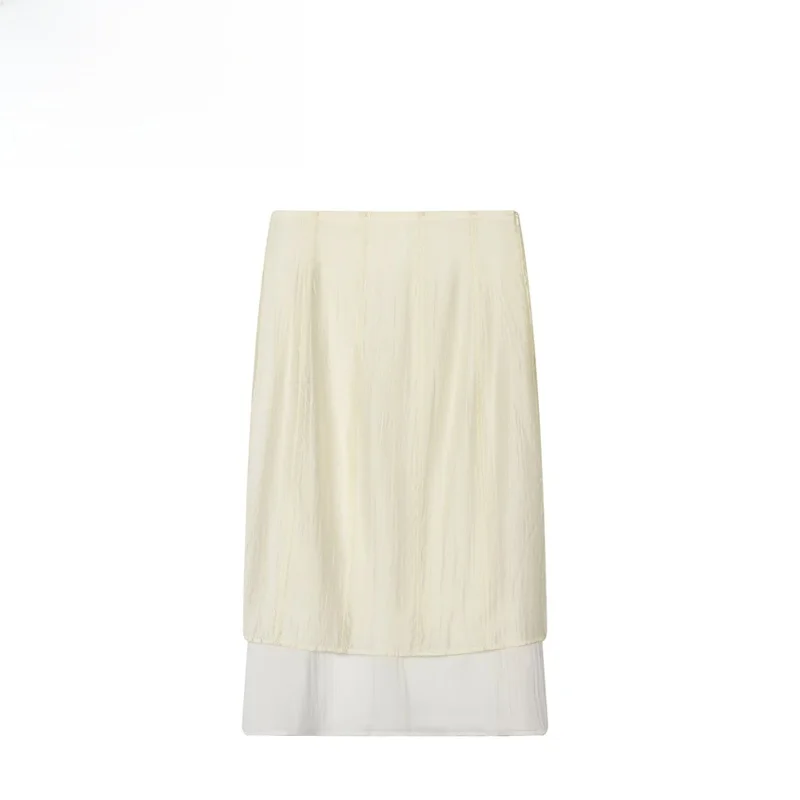 

Модная женская юбка миди для осенне-зимнего сезона, универсальный дизайн с пэчворком, высокая талия, приталенный крой, юбка-миди в стиле фейри.