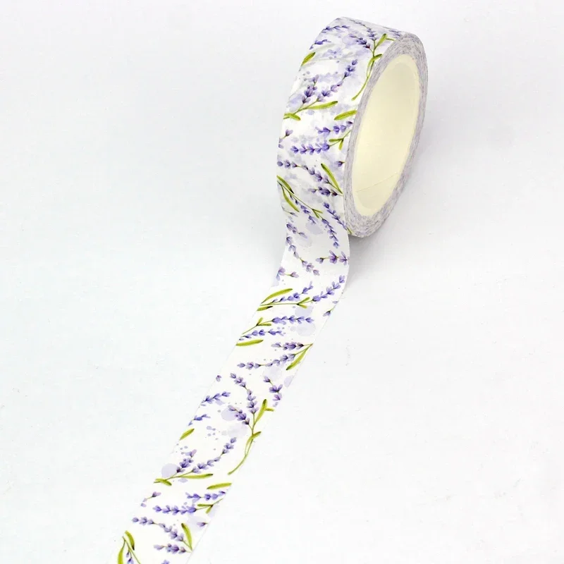 2024 NEW 1PC 10M Decor Provence Lavender Leaves Washi Tape for Scrapbooking Diary Adhesive Masking Tape Kawaii Stationery