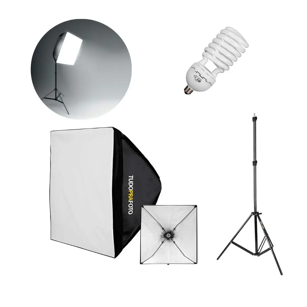 60x60 Lighting Softbox with Universal Tripod and 220V Cold Light Lamp