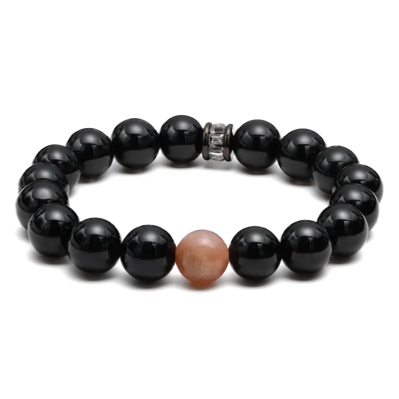 عاشق حجر السج الطبيعي سوار موضة عين النمر Sunstone سوار الحب محظوظ أساور رجل مجوهرات مخصصة هدية