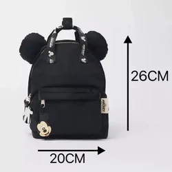 Mochila de hombro de dibujos animados de Disney para niñas pequeñas, mochila escolar encantadora de Minnie, regalo para niños de jardín de infantes, nuevo