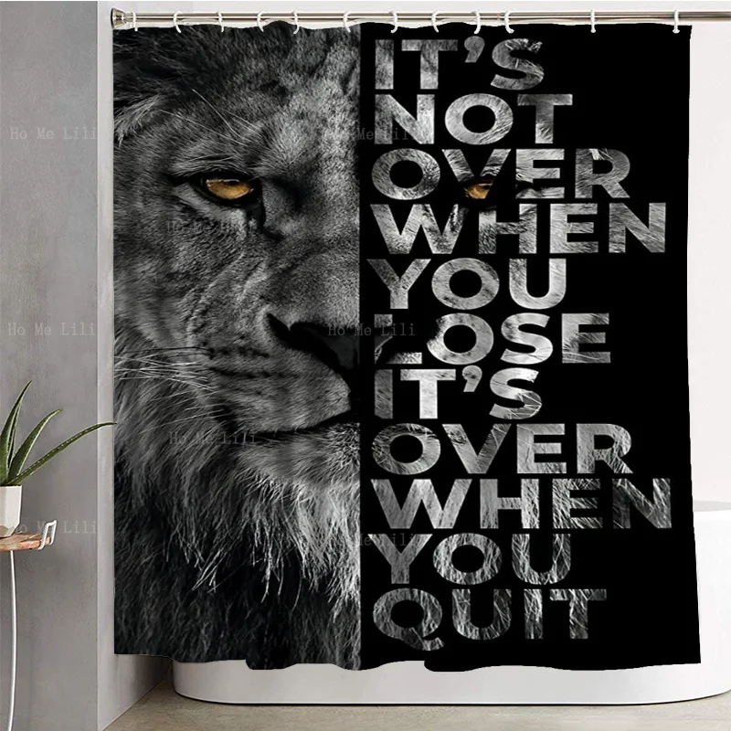 Majestic African Animal Lion Head King Of The Jungle By Ho Me Lili Decorate Shower Curtains For Family