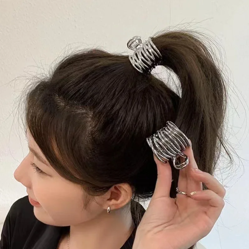 High Ponytail Hair Clip for Women Fashion Metal Hair Claw Clamps Girl Fixed Hairpin Wedding Hair Accessories Headwear Jewelry