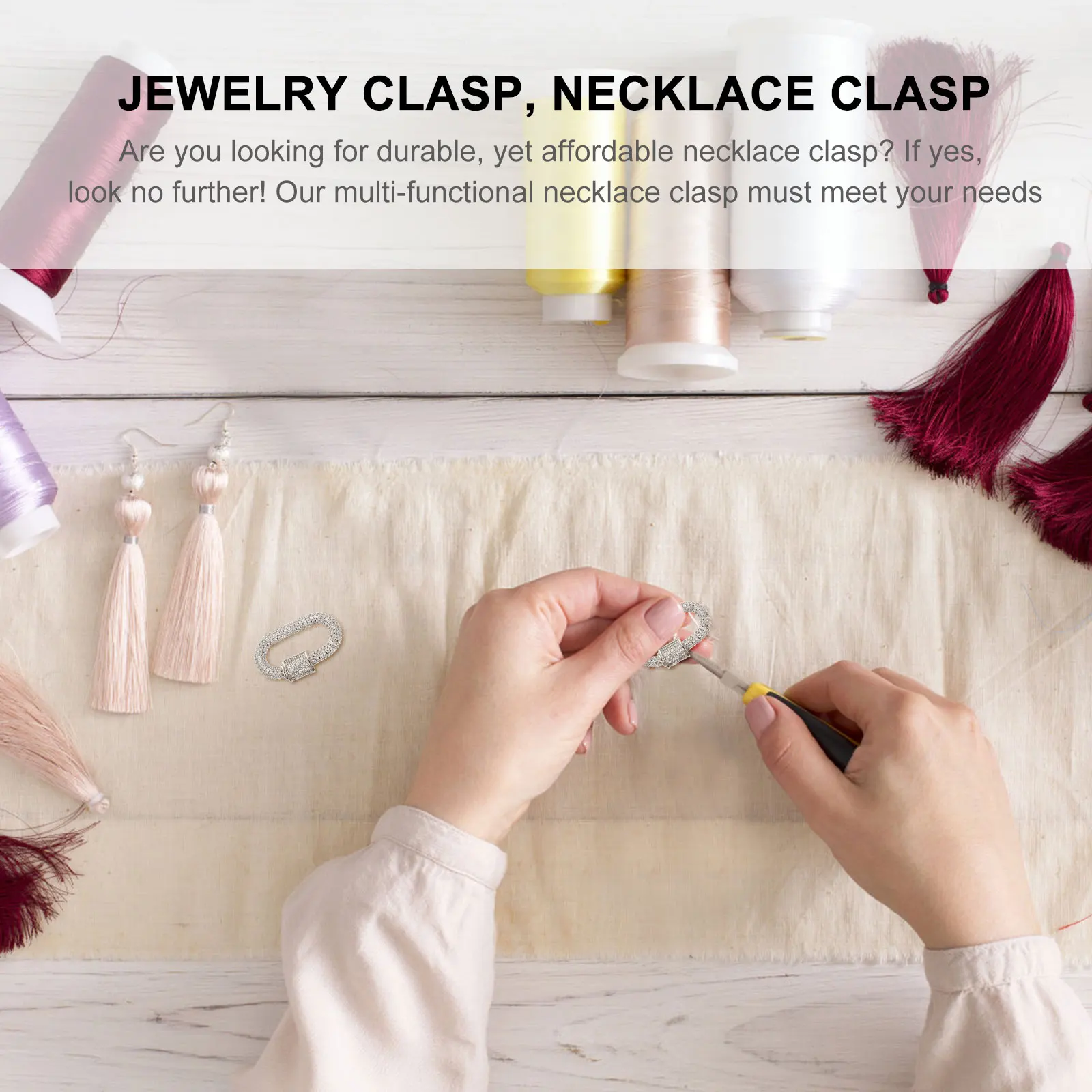 

Durable Connecting Lightweight Diy Necklace Clasp Connector Jewelry Necklace Connecting Clasp For Jewelry Making