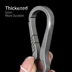 Llaveros de aleación de titanio para hombre, llaveros minimalistas con mosquetón, hebilla de coche ultraligera EDC, regalo creativo para hombre