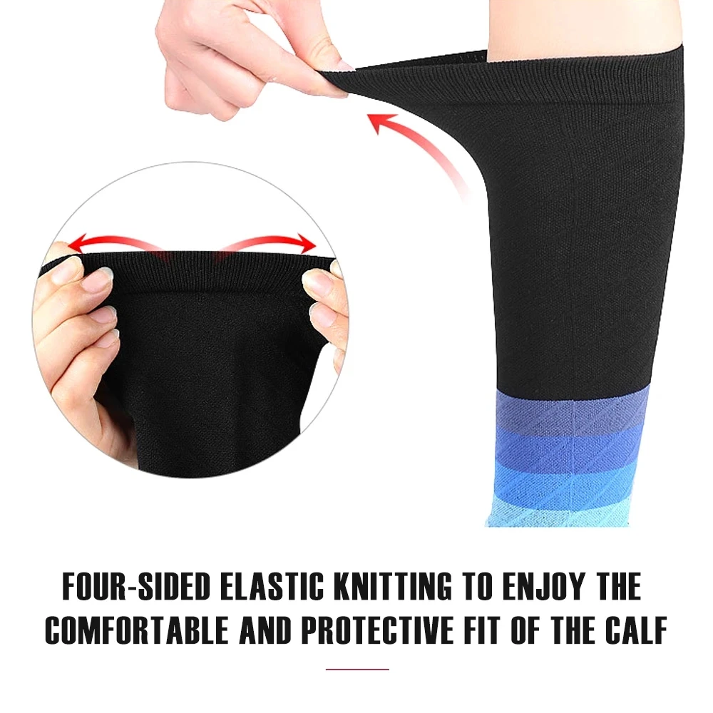 1Pair Calf Compression Sleeve  20-30mmHg Women Men Footless Running Leg Socks Shin Splints Varicose Veins Marathon Leg Sleeves