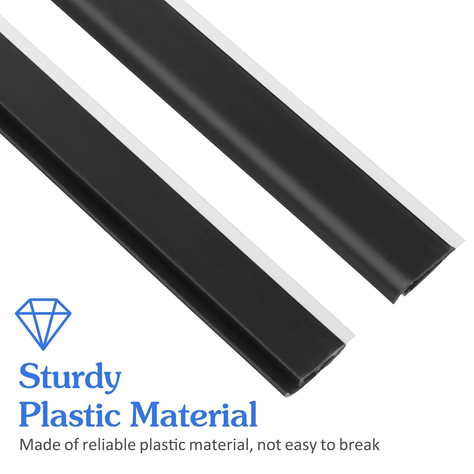 2 Pcs Garbage Shovel Edge Strips Dustpan Broom Replacement Plastic Spatula