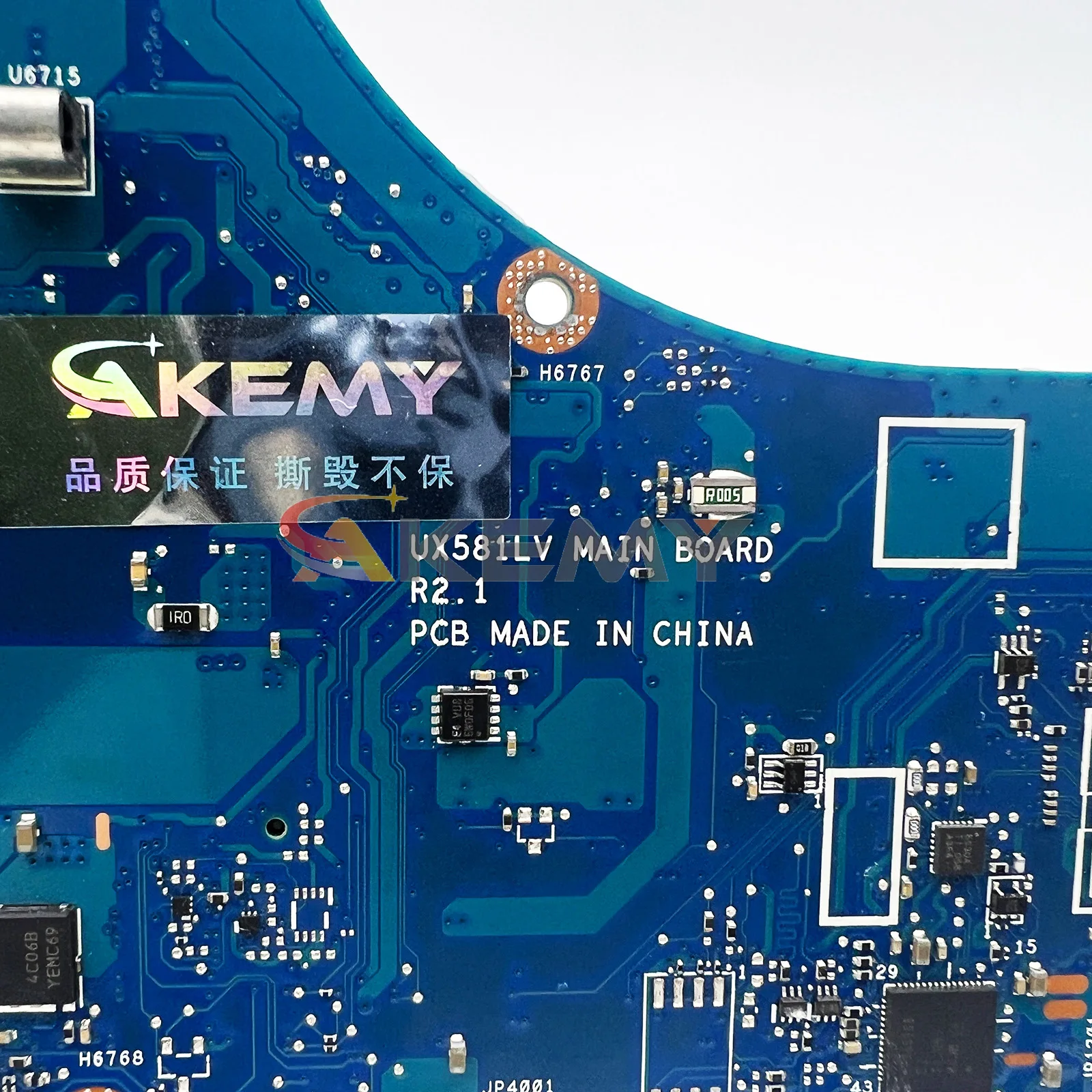 Imagem -04 - Akemy para Asus Zenbook Pro Duo Ux581 Ux581l Ux581lv Placa-mãe de Laptop com I910980hk Cpu Rtx2060 6g 32g Ram Totalmente Teste ok