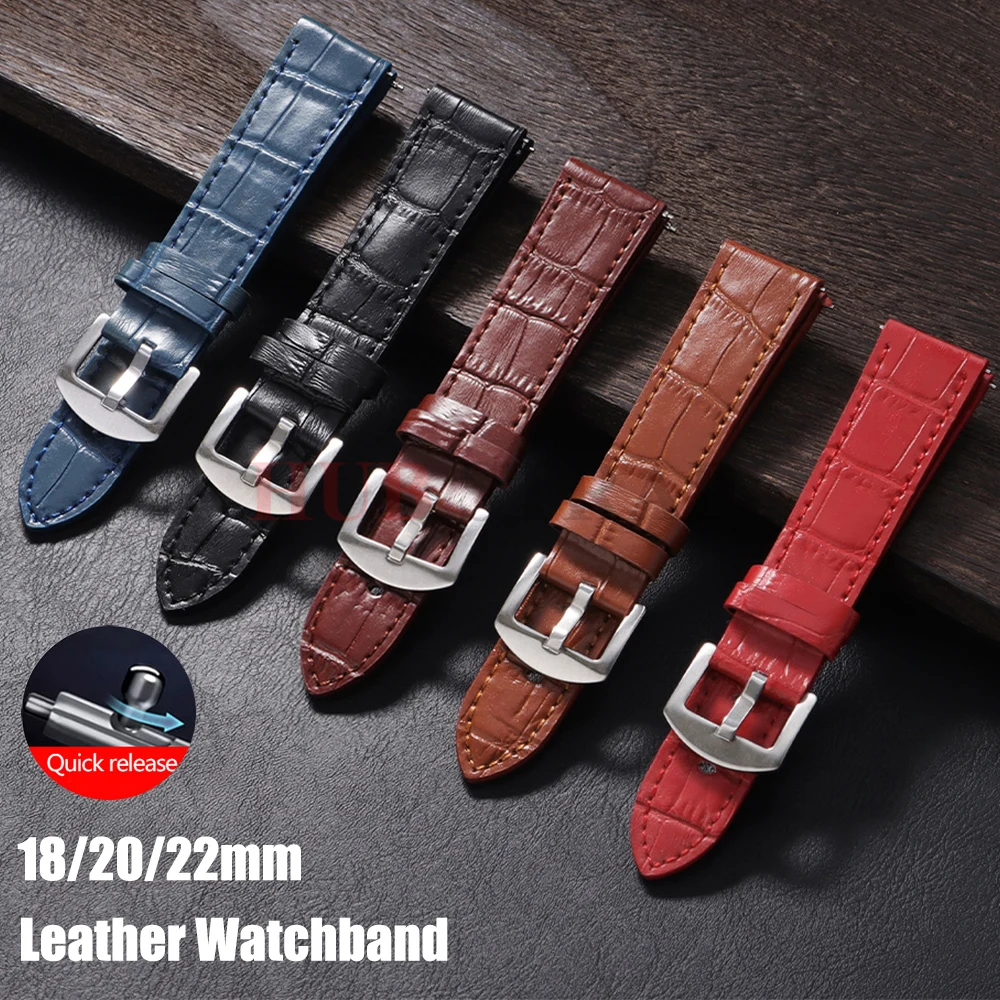 18mm 20mm 22mm Leder-Uhrenarmband mit Bambusknoten-Muster Universelles Ersatz-Business-Uhrenband Schwarz Braun für Herren Damen