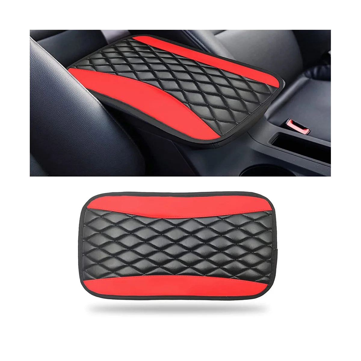 Car Center Console Cushion Pad, Universal Waterproof and Anti-Scratch Armrest Cushion Cover Protector -