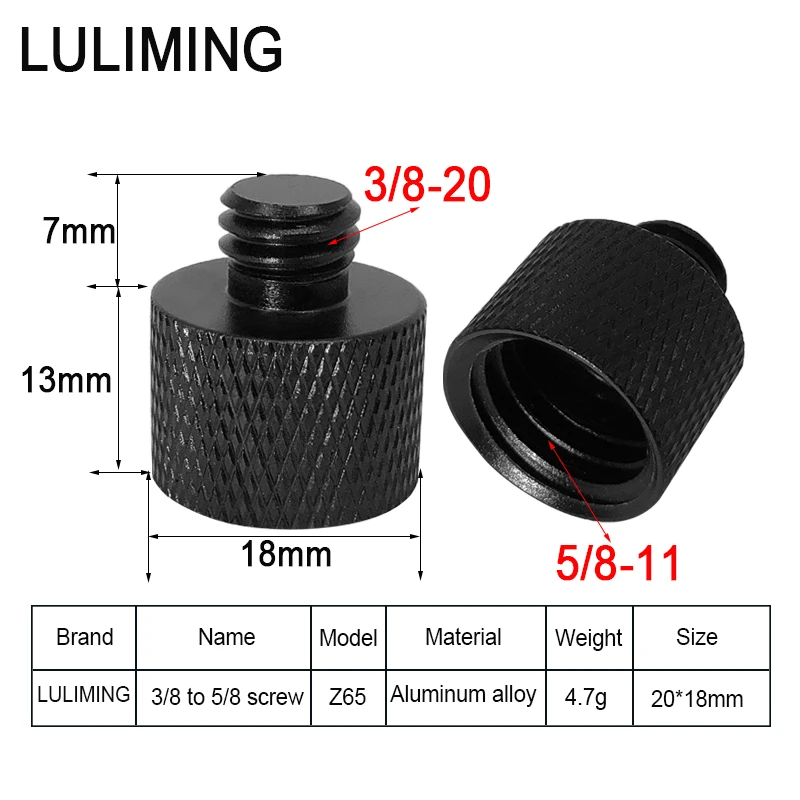 5/8-11 do 1/4 3/8 cala śruba konwersyjna poziomica laserowa adapter do statywu statyw do aparatu głowica kulowa akcesoria do sprzętu fotograficznego