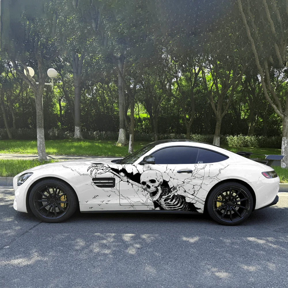 

Скелет настенные трещины Struggl автомобильные виниловые обертывания наклейка самоклеящаяся наклейка из ПВХ подходит для грузовиков внедорожник Декор автоаксессуары подарок