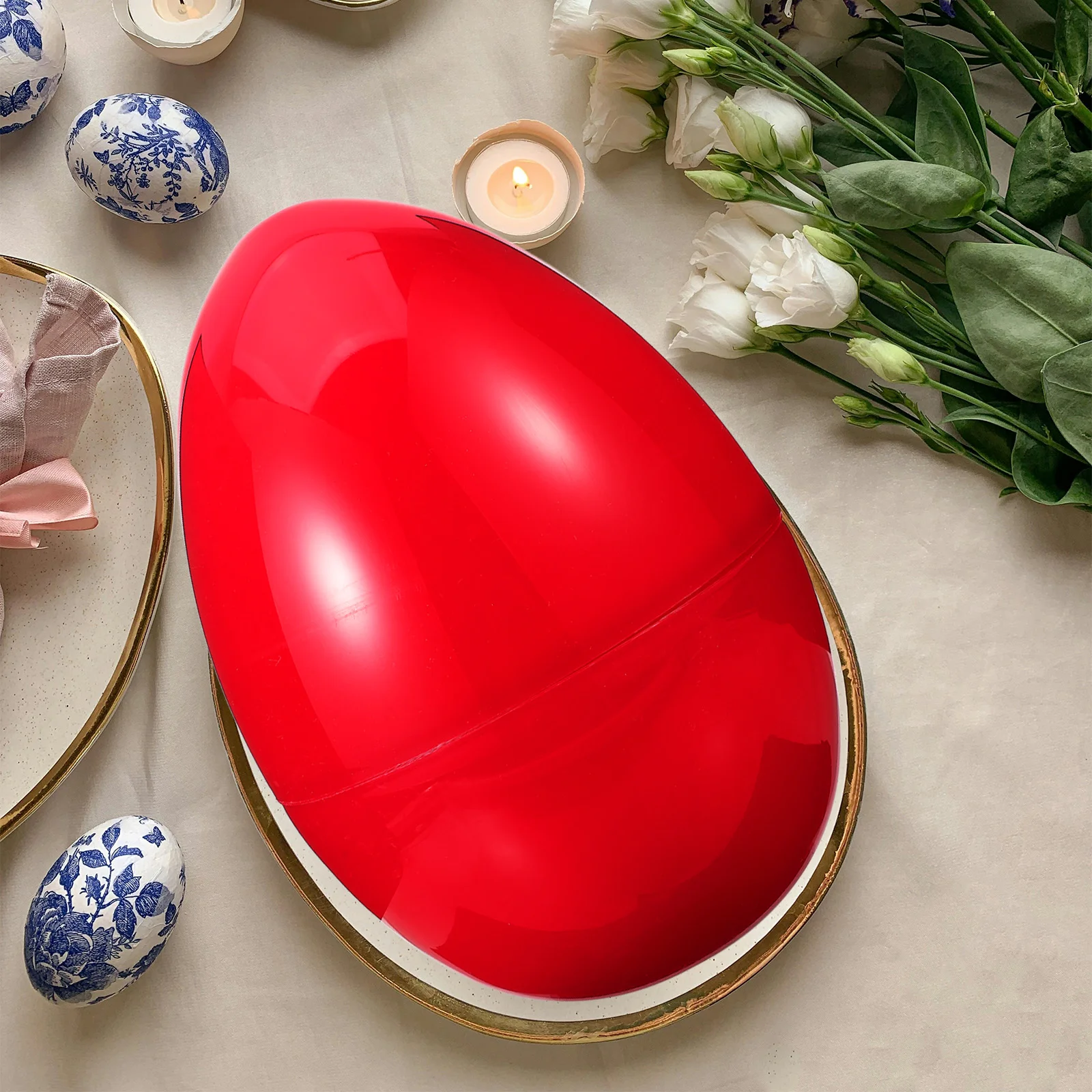 Simulated Egg Decoration Zodiac Snake Figurine Ornament Decorate Gift Storage Holder Hay Party Child Easter Ball