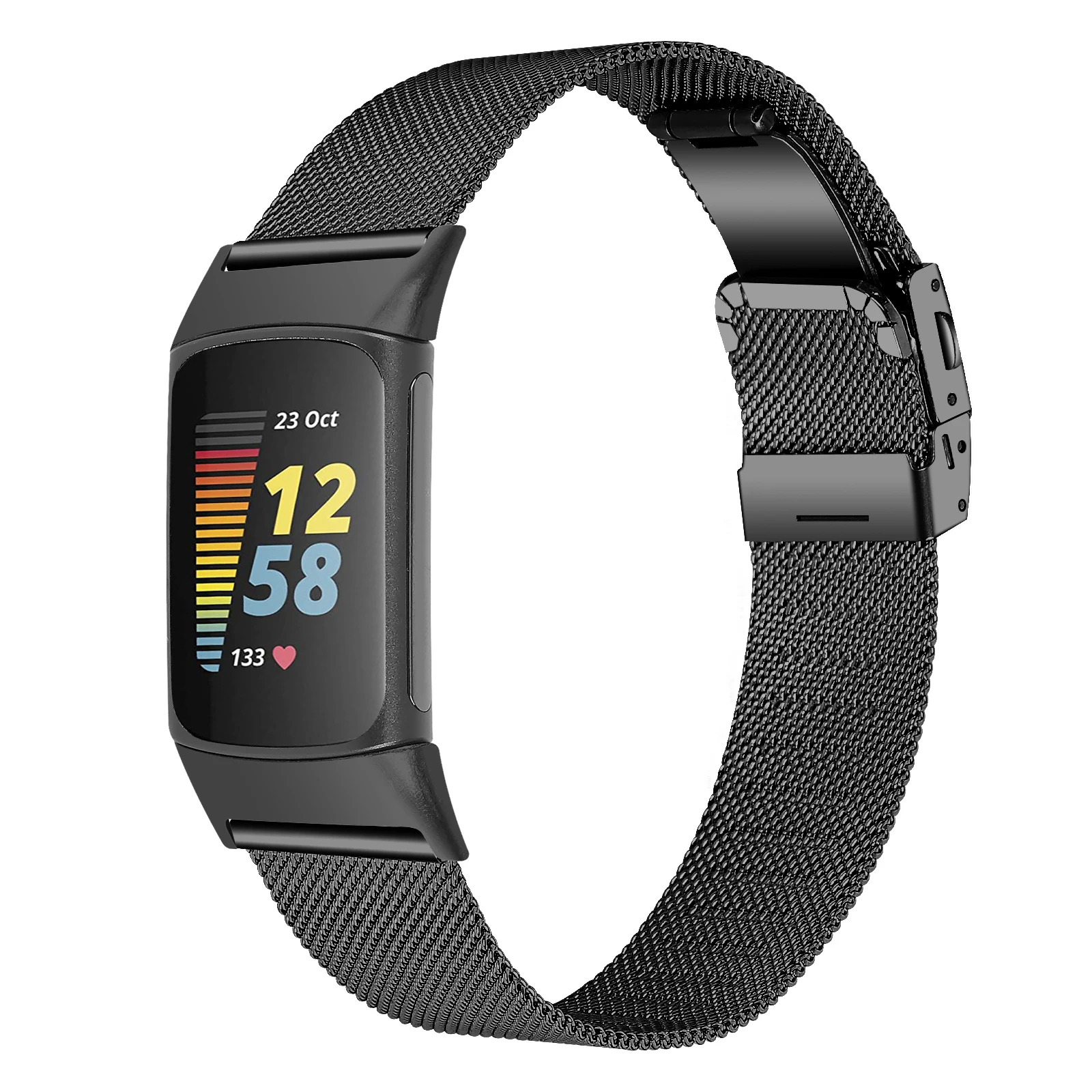 Banda milanesa de aço inoxidável para fitbit charge6 5 banda de substituição charge 2 pulseira para fitbit charge 3 4 cinta