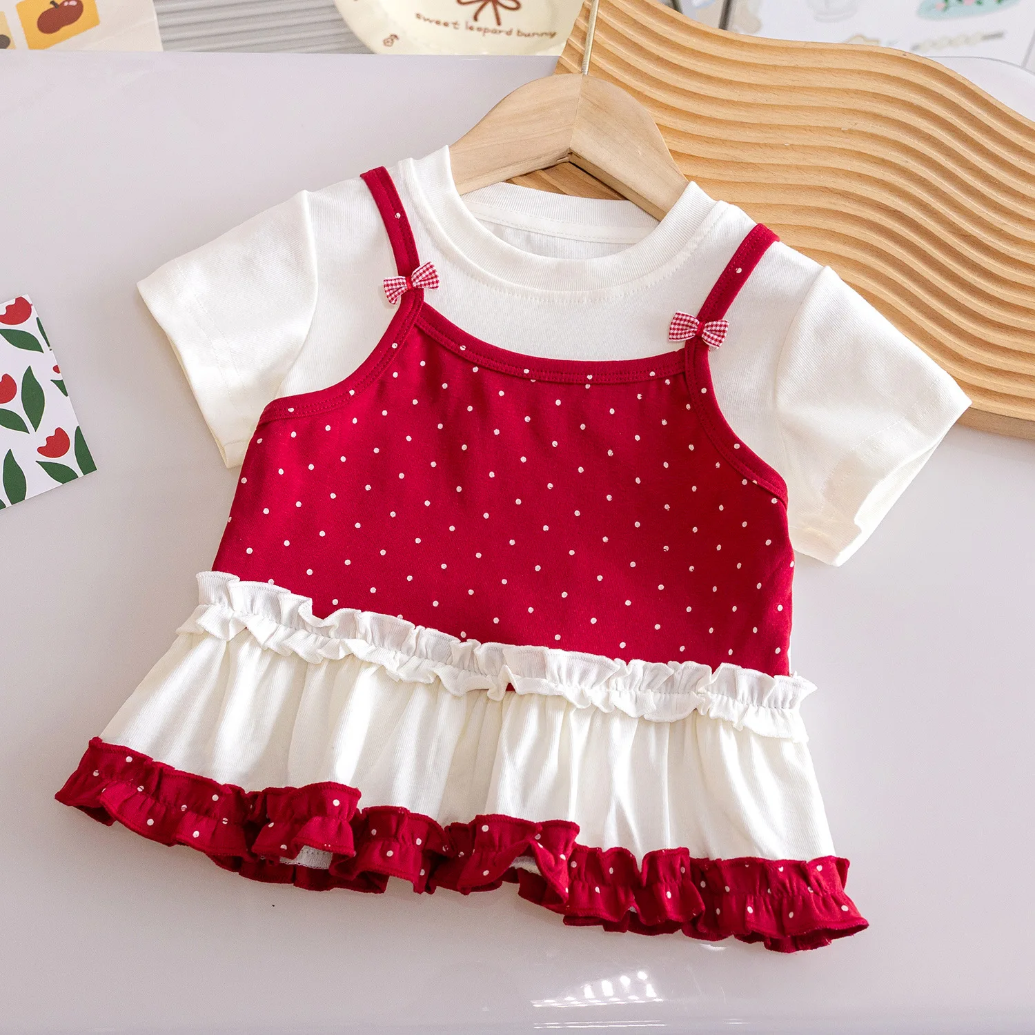 

Fashionable Casual Two Piece Set Girls Summer Outfit Cute Children's Clothing Relaxed Style