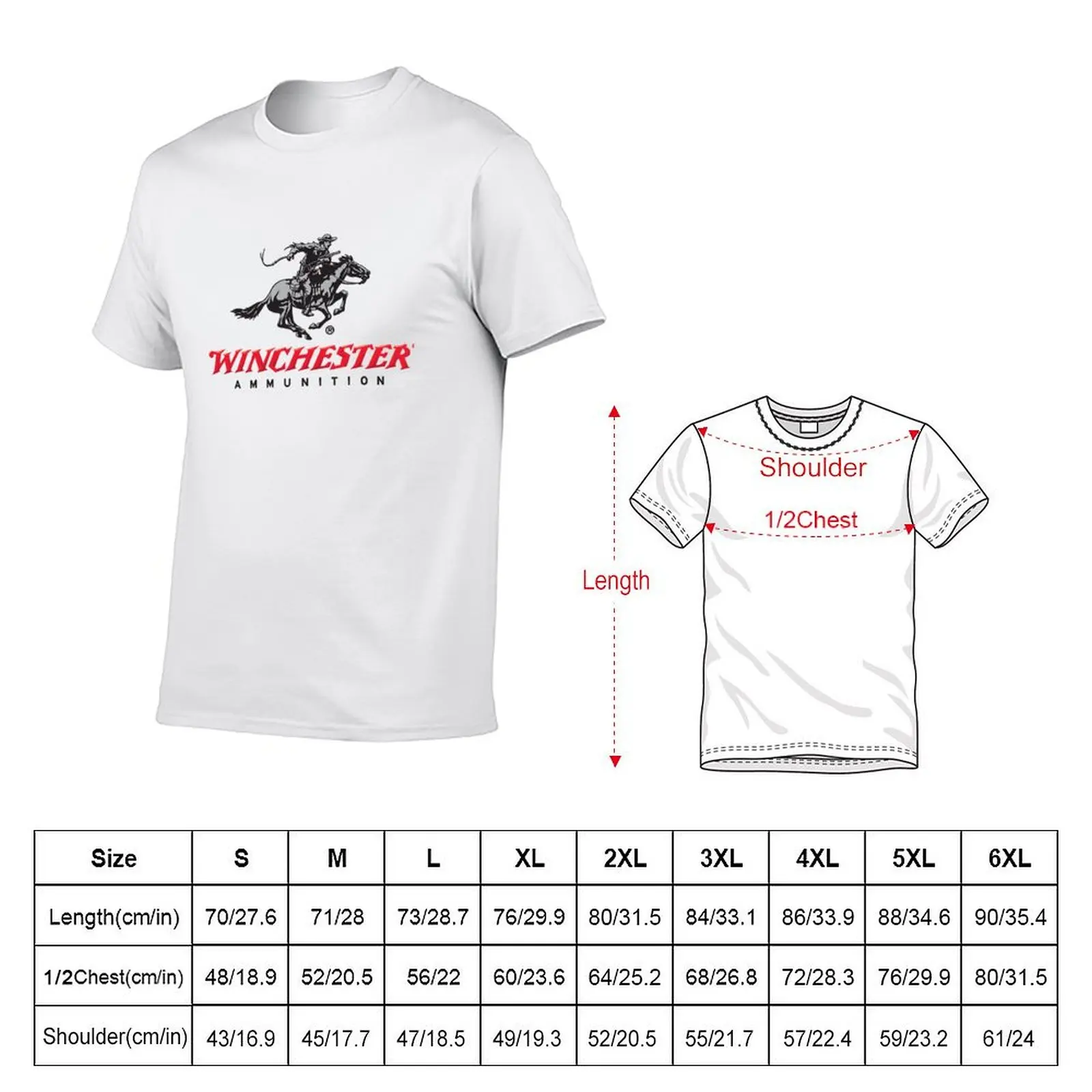 Winchester Ammunition T-Shirt Light Athletic Short Sleeve Tee Shirt
