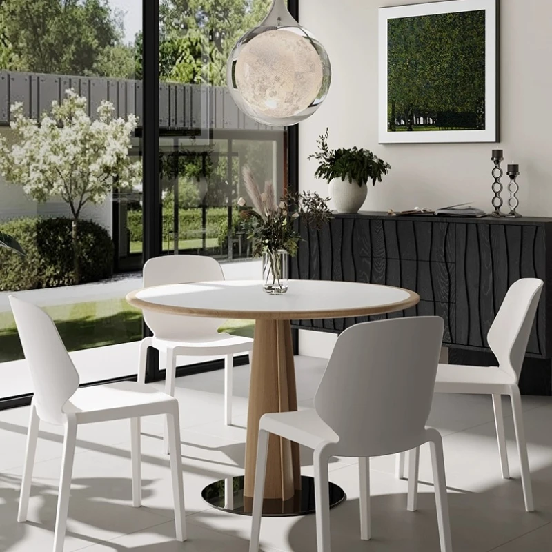 

Современный стул со спинкой, нулевой формальдегид, устойчивое к выцветанию обеденное сиденье, сверхмощный штабелируемый стул, утолщенный стул для ресторана, гостиной