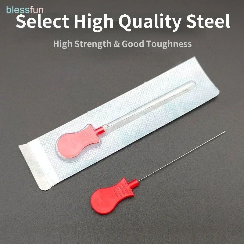 50 Pcs/Box Super Small Knife Shape Acupuncture Needles Plastic Handle Disposable Sterile Small Knife Needles Independent Packing