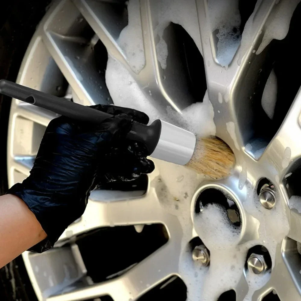 Car Detailing Brush Set - Cleaning Brushes Sponges Towels for Air Vents Rim Dust Dirt Clean Tools Auto Wash Accessories