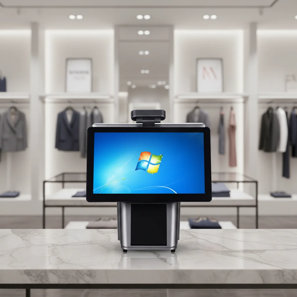 Mobile POS Till Cash Register 15.6 Inch Tablet Receipt Printer With Stand / Thermal Printer /software