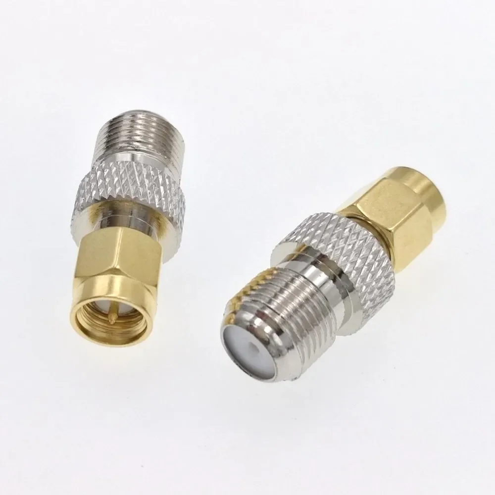 Imagem -03 - Cobre do Conector Coaxial do rf f Jack Fêmea ao Plugue Macho de Sma 50 Peças 100 Peças