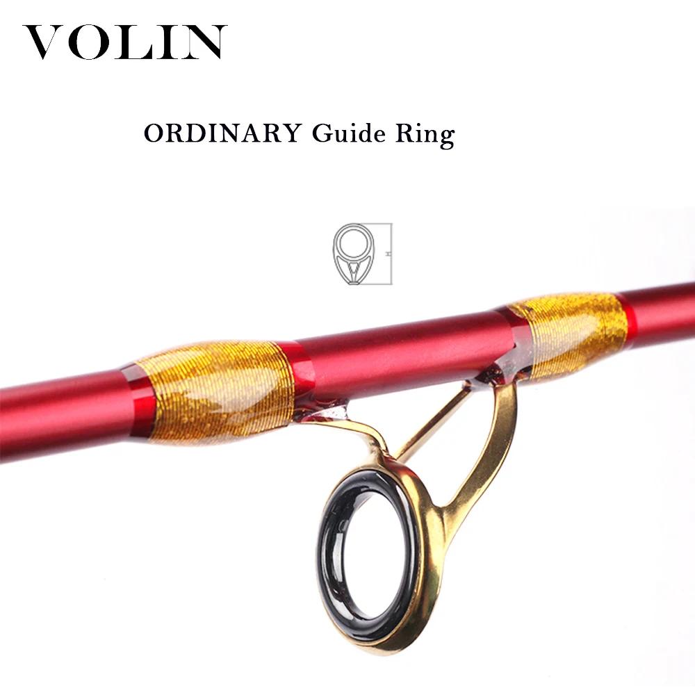 VOLIN NEW Squid Spinning and Casting Fishing Rod Solid Top Tip Carbon Rod 1.65m/1.8m/2.0m Two-Section Boat Fishing Rod 60-250g