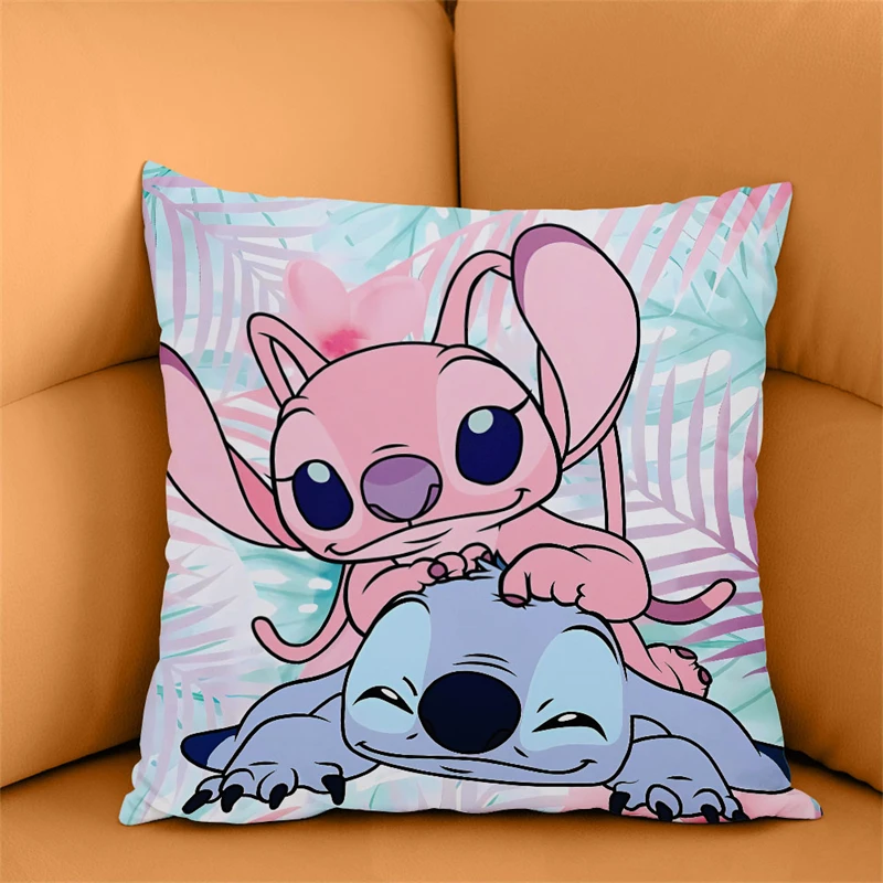 New Cute Disney Stitch Star Pillow Anime Secondary Peripheral Pillow Sofa Bed Head Pillow Cover Cushion Cover 45x45 cm Fashion