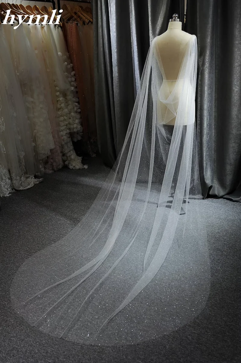 Sparkle cape, Drap cape , Bridal cape , cathedral wedding cloak ,shoulder veil