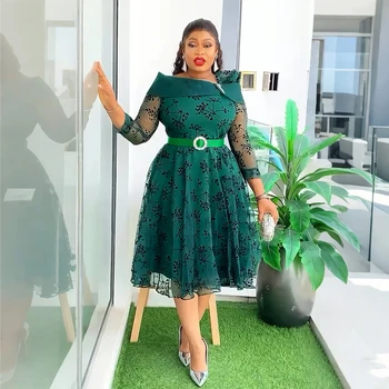 アフリカのドレス女性のための 2025 プラスサイズのイブニングパーティーロングドレスアフリカ服エレガントなトルコイスラム教徒プリントマキシドレス