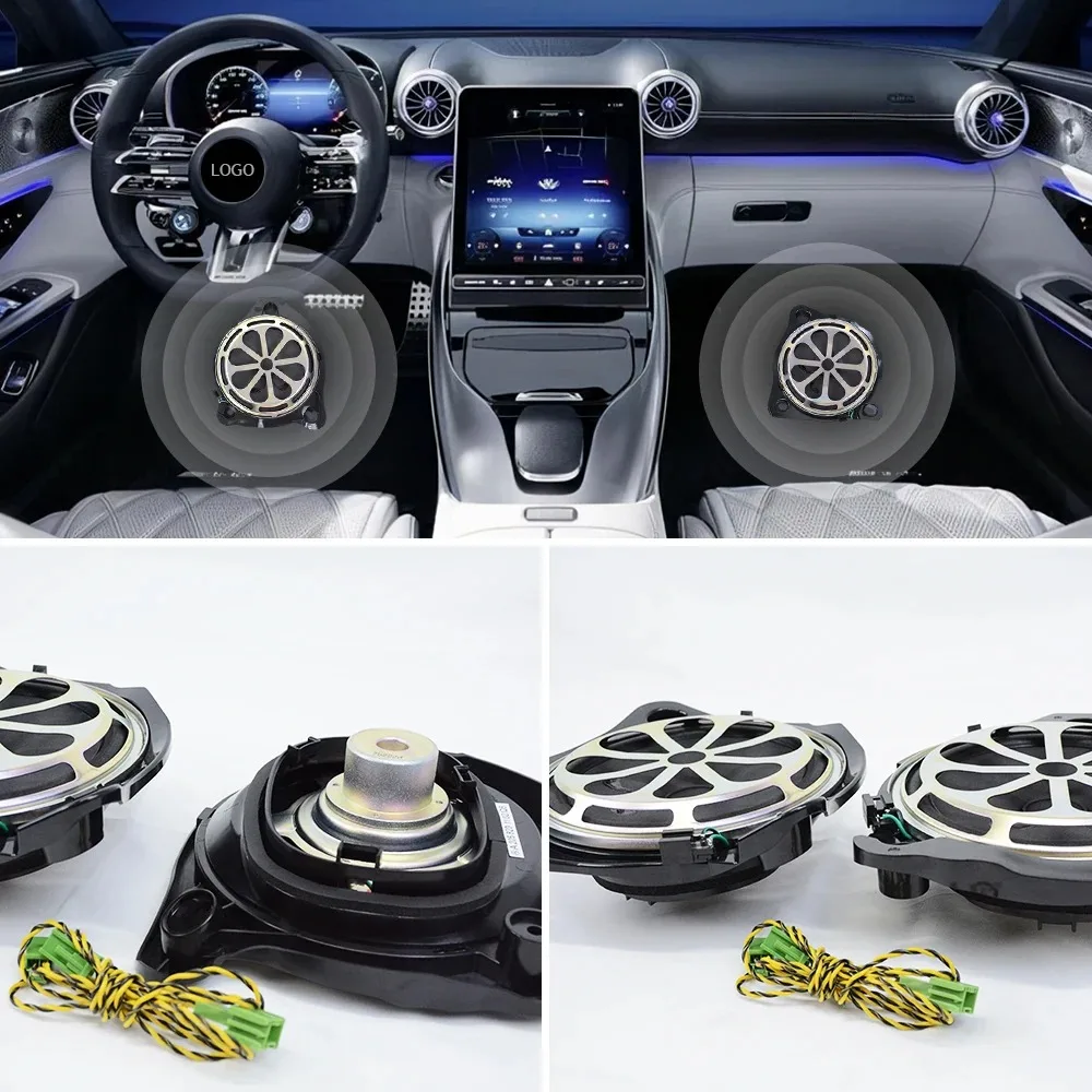 Car subwoofer for Mercedes W205 W213 W222 GLC tweeter splitter cables connection bass audio fitting wiring horn wires under seat