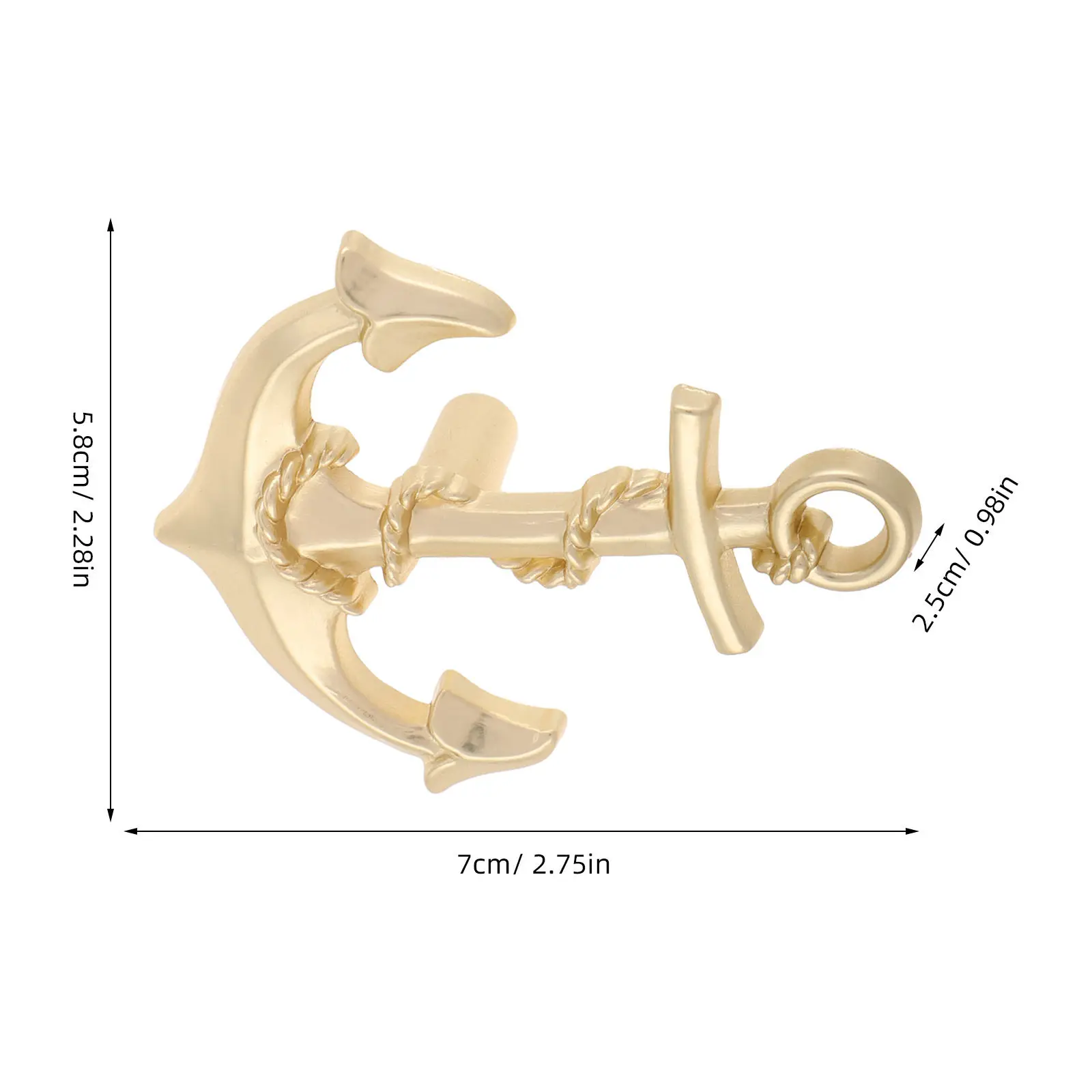 Vintage Nautical Cabinet Pull Handles – 2pcs Rustic Anchor Drawer Knobs for Living Room, Bedroom & Dining Furniture