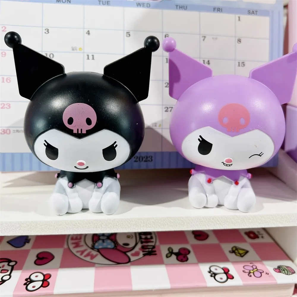 Kawaii Anime Figure Cinnamoroll Pachacco Kuromi Doll BADTZ-MARU Action Figures DIY Cake Decorate Toys Gifts for Children