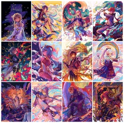 Genshin Impact Kamisato Ayaka 5D DIY Diamond Painting Cartoon Character The Wanderer Crystal Cross Stitch Mosaic Home Decor