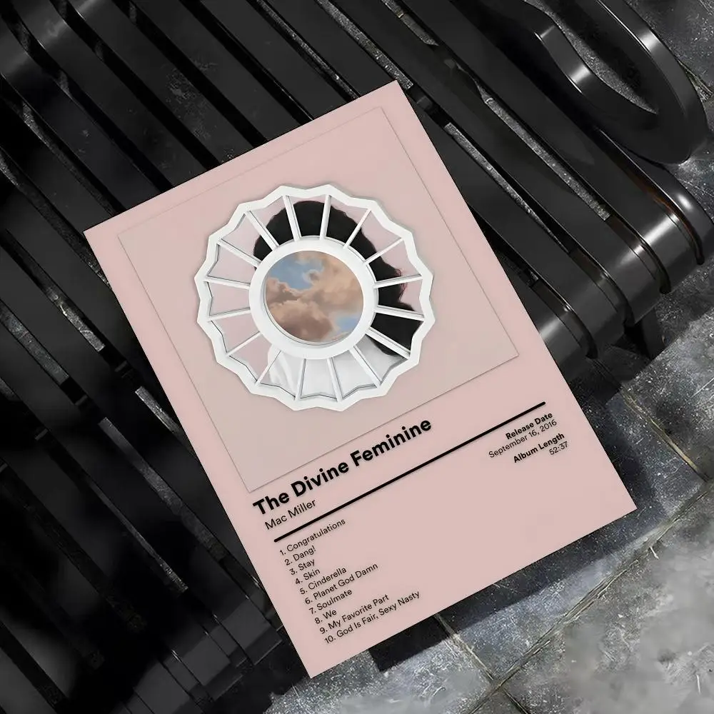 Mac M-Miller Rapper Sänger Poster, für Zuhause, Wohnzimmer, Schlafzimmer, Bar, Flur, klebrige Wandkunst, Druck, wasserfest, ästhetische Dekoration – Detail 13